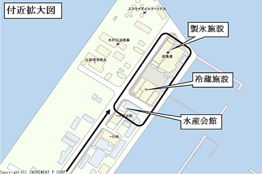 府漁連 付近拡大図